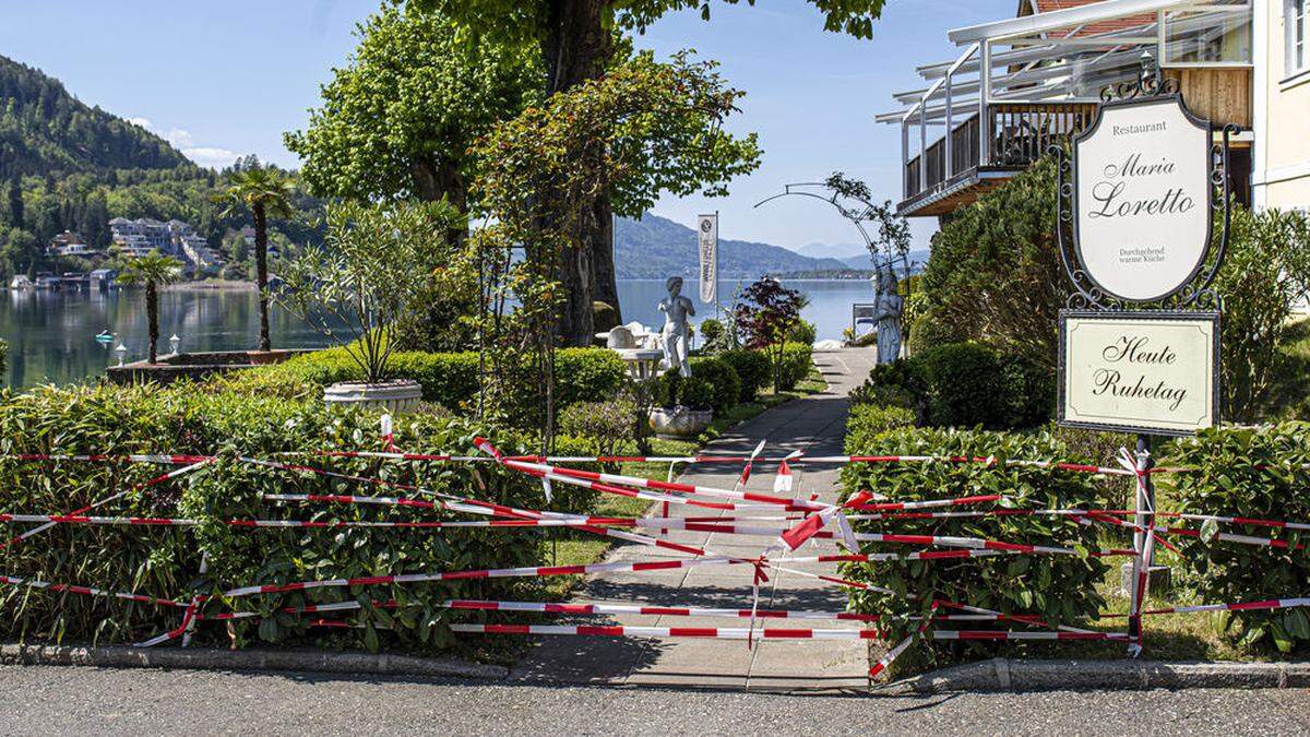 Der Garten des Lokals wurde von den Pächtern gesperrt