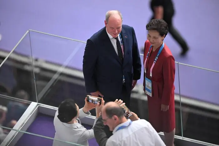 Prince Albert II war ebenfalls unter den Gästen wie ...
