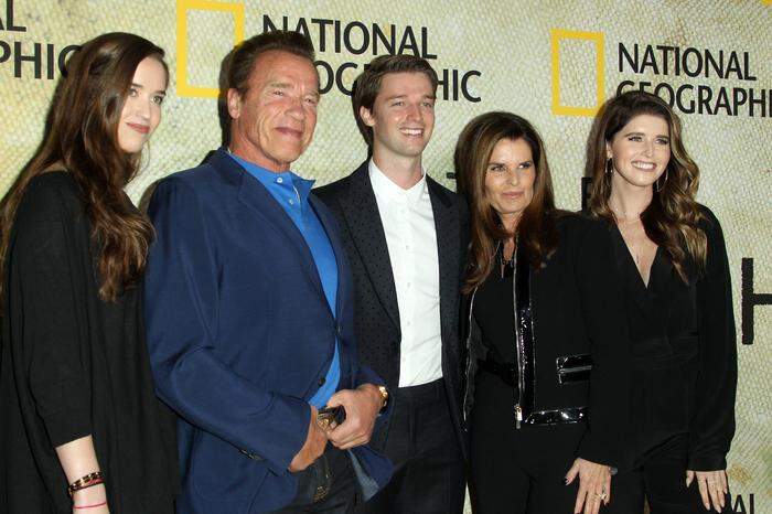 Arnold Schwarzenegger mit Tochter Christina, Sohn Patrick, Ex-Frau Maria Shriver und Tochter Katherine bei einer Veranstaltung im Oktober 2017  (von links)