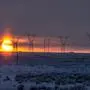 High-Voltage Power During Extreme Cold Weather A high-voltage power line is being seen at sunset amid extreme cold weather of minus 20 degrees Celsius in Karamay, Xinjiang, China, on December 11, 2023. Karamay Xinjiang China PUBLICATIONxNOTxINxFRA Copyright: xCFOTOx originalFilename: cfoto-highvolt231213_np73p.jpg