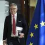 European Commissioner for Internal Affairs and Migration Magnus Brunner arrives for the weekly college of commissioners meeting at EU headquarters in Brussels, Wednesday, May 21, 2025. (AP Photo/Omar Havana)