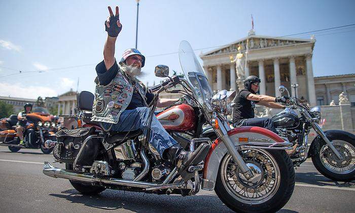 Harley-Davidson Parade in Wien