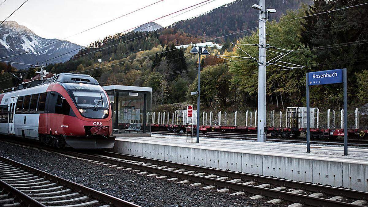 Der Bahnhof Rosenbach ist der letzte Halt vor dem Karawanken-Tunnel