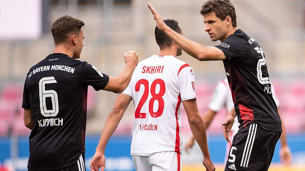 Joshua Kimmich und Thomas Müller jubelten