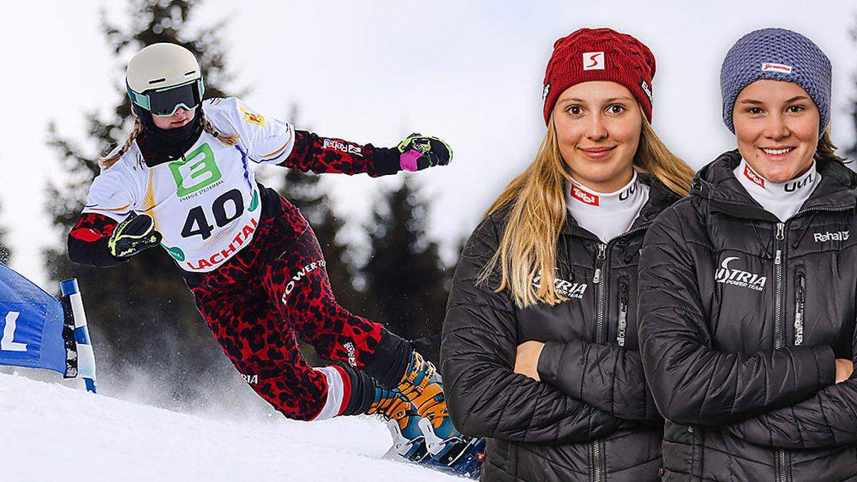 Pia Schöffmann (links und in Aktion) und Martina Ankele (rechts) zählen zu den größten heimischen Nachwuchshoffnungen