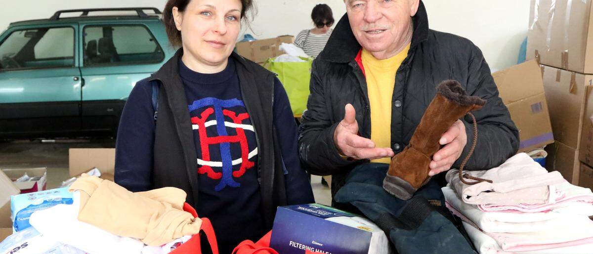 Maryna und Karl Heinz Reichhold haben auch eine Spendensammelstelle für Gelohene organisiert