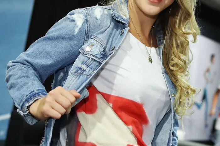 Die Schweizerin Belinda Bencic posierte ebenso für die Fotografen ...