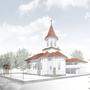 Die rumänisch-orthodoxe Kirche soll im Frühjahr 2024 fertiggestellt werden 