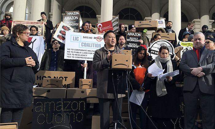 Die Proteste gegen das Amazon-Headquarter in New York zeigten Wirkung