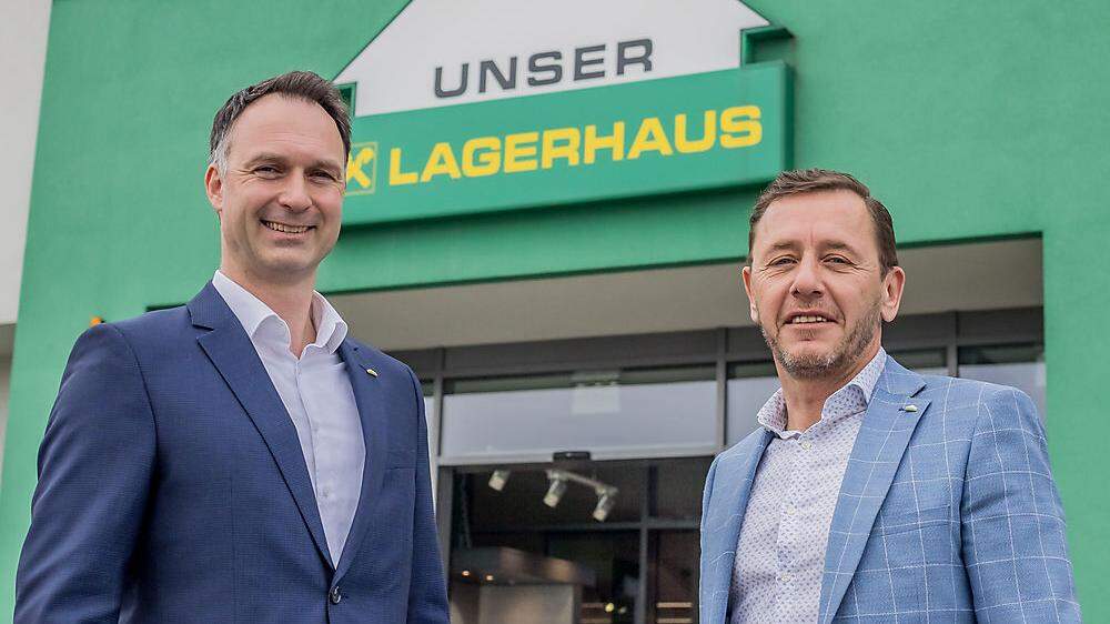 Lagerhaus-Chefs Hubert Schenk (rechts), Markus Furtenbacher