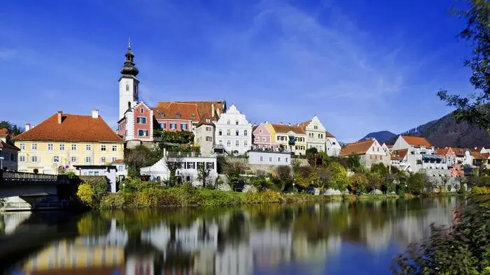 Die bekannte „Skyline“ der Altstadt von Frohnleiten