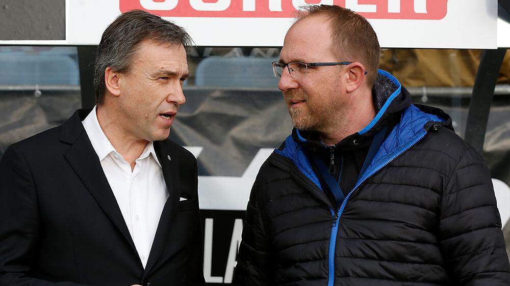 Sturm-Präsident Christian Jauk (links) und Günter Kreissl suchen einen Nachfolger für Heiko Vogel