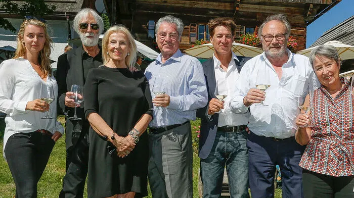 Valerie Fritsch, Michael Haneke und Ehefrau Susi, Heinz Fischer, Tobias Moretti, Klaus Maria Brandauer und Margit Fischer