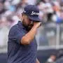 J.J. Spaun celebrates after sinking a birdie putt on the 18th hole to win the U.S. Open golf tournament at Oakmont Country Club Sunday, June 15, 2025, in Oakmont, Pa. (AP Photo/Carolyn Kaster)