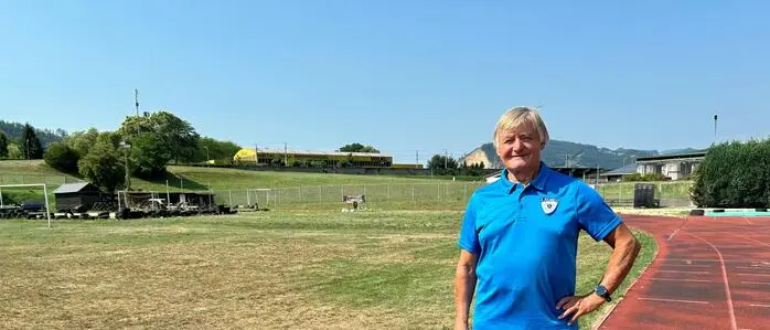Maximilian Erker in seinem Stadion in Lerchenfeld