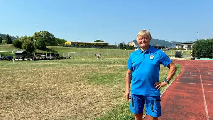 Maximilian Erker in seinem Stadion in Lerchenfeld