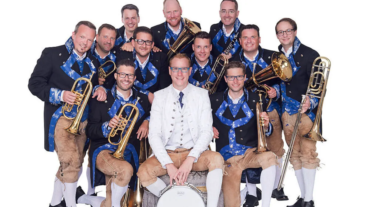 Die Fegerländer mit Walter Grechenig (Mitte) sind Europameister der böhmischen Blasmusik