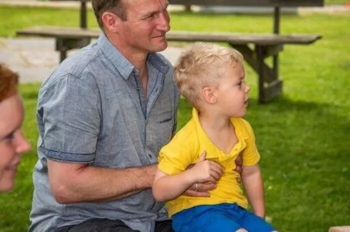 Auch Birkfelds Bürgermeister Oliver Felber war mit Sohn Klaus mittendrin.