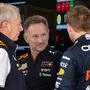 Helmut Marko, Christian Horner und Max Verstappen