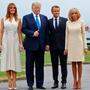 Melania und Donald Trump mit Emmanuel und Brigitte Macron