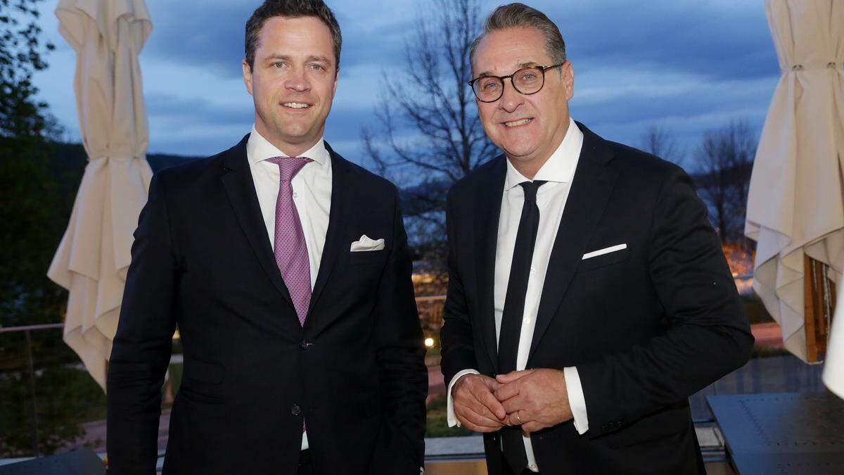 Johann Gudenus und Heinz-Christian Strache trafen sich in Velden