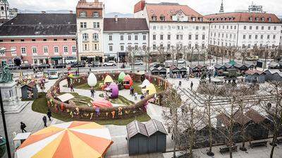 Der Ostermarkt in Klagenfurt präsentiert sich heuer in einer neuen Optik