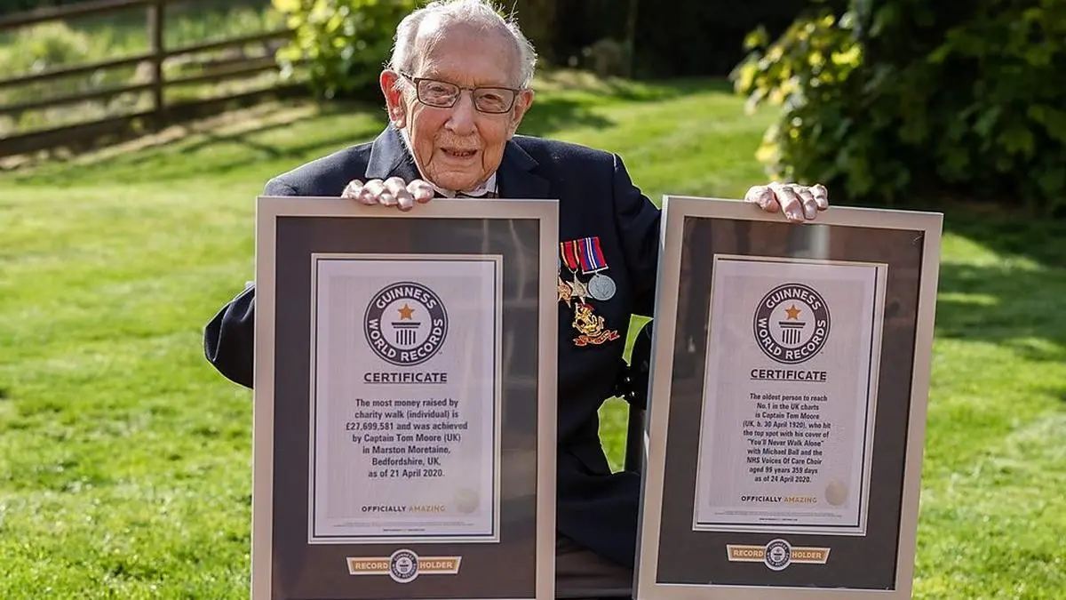 Tom Moore mit beiden Weltrekorden