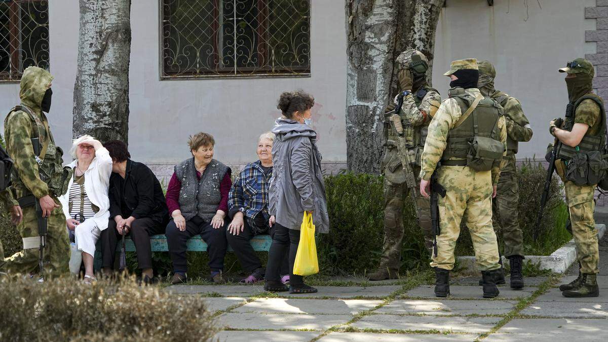 Auch in von russischen Soldaten besetzten Cherson soll die Bevölkerung abstimmen 