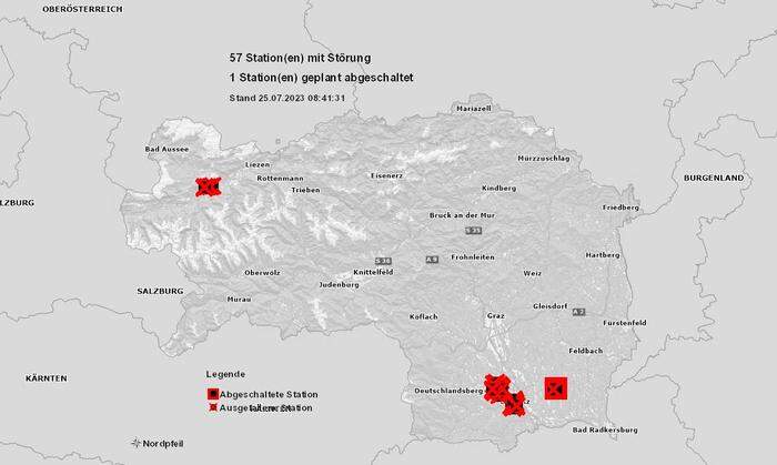 Stromausfälle in der Steiermark