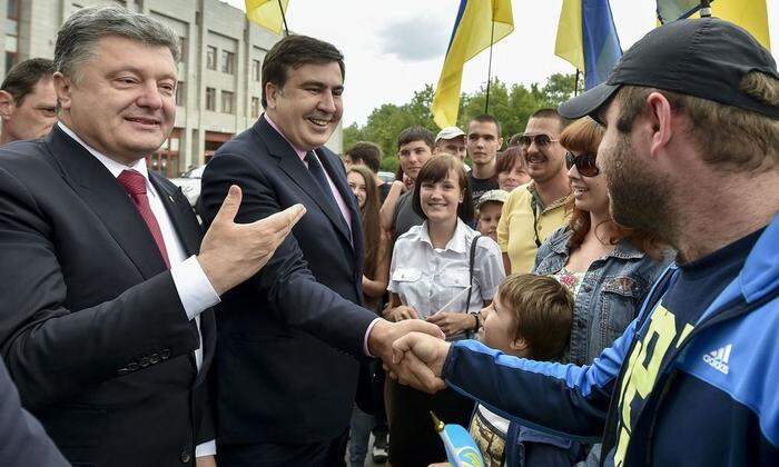 Ein Bild aus besseren Tagen: Poroschenko und Saakaschwili