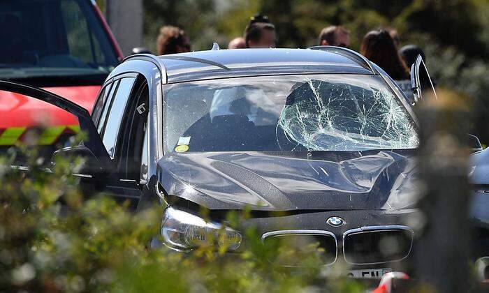 Der gestoppte BMW des Täters