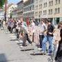 Skater rollten durch Graz, um gegen jüngste Verbote zu demonstrieren