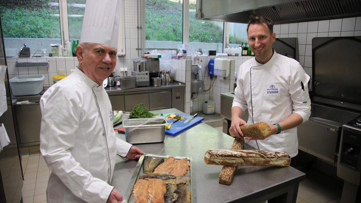 Der 72-jährige Koch Erwin Kristandl &quot;schupft&quot; an den Wochenenden das Frühstücksbuffet im Quellenhotel