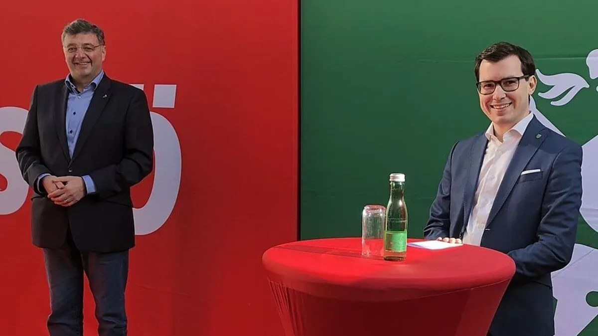 Jörg Leichtfried und Stefan Hofer wollen die "Aktion 40.000" auf Schiene bringen