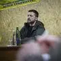 November 18, 2024, Kupyansk, Donetsk Oblast, Ukraine: Ukrainian President Volodymyr Zelenskyy, listens during a briefing on the situation on the frontlines with the Prince Roman the Great 14th separate mechanized brigade, November 18, 2024, in Kupyansk, Donetsk Oblast, Ukraine. Kupyansk Ukraine - ZUMAp138 20241118_zaa_p138_024 Copyright: xUkrainexPresidency/UkrainianxPrex