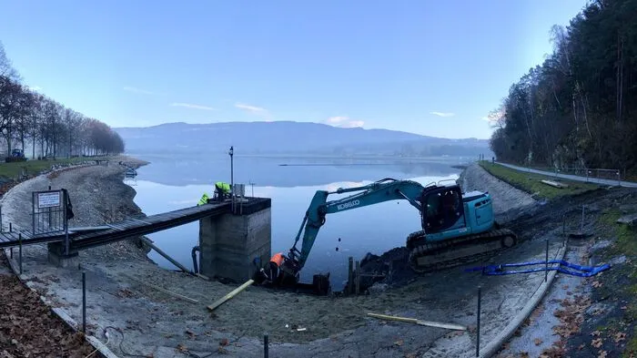 Drei Monate lang wurde der Stubenbergsee abgestaut...