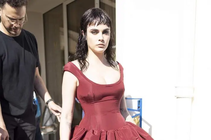 Cara Delevigne leaves Hotel Martinez to attend official screening ahead the 78th annual Cannes Film Festival on May 21, 2025 in Cannes, France. Photo by Marco Piovanotto/ABACAPRESS.COM