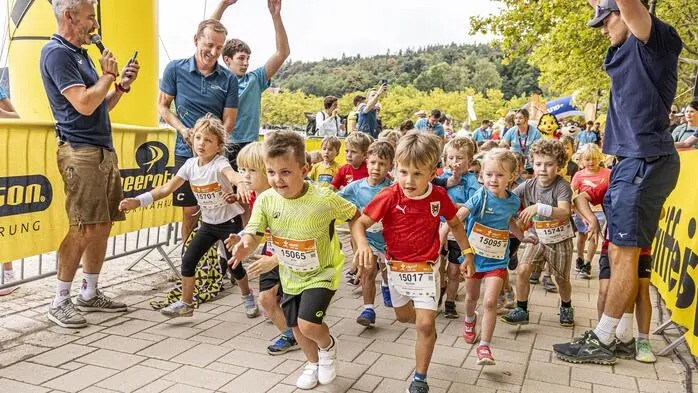Kärnten Läuft 2025 - Maskottchenlauf Maskottchen Bambinis Bambinisprint Klagenfurt August 2025