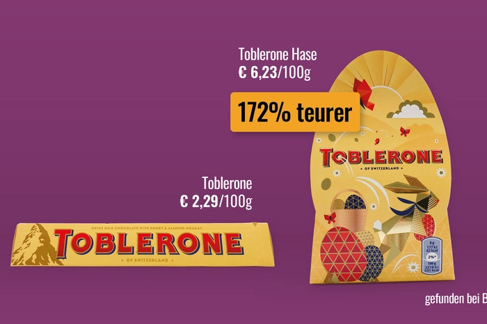 Wie wäre es mit einer ganz "normalen" Toblerone im liebevoll selbst gebastelten Osternest?