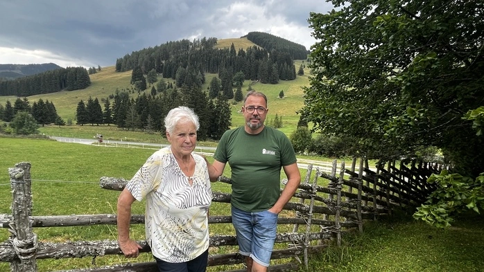 Bei der Harrerhütte auf der Teichalm: Christoph Leitner und seine Mutter Waltraud Leitner