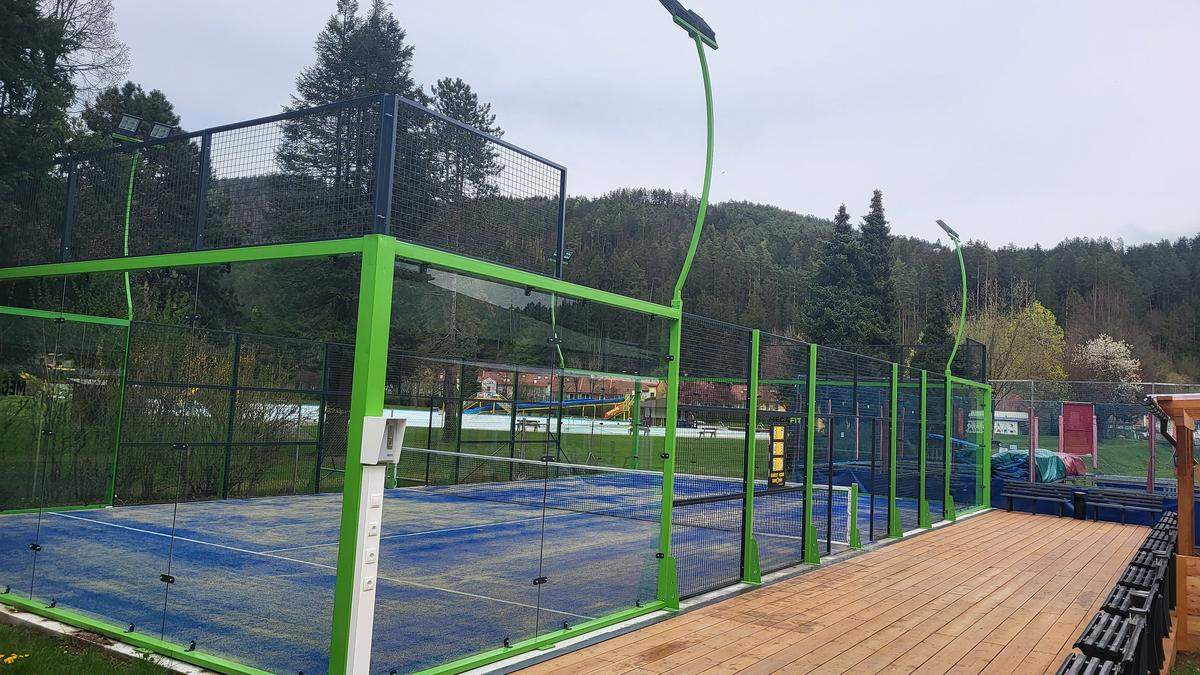 Der Padel-Tennis-Platz in Bärnbach geht am 1. Mai in Betrieb