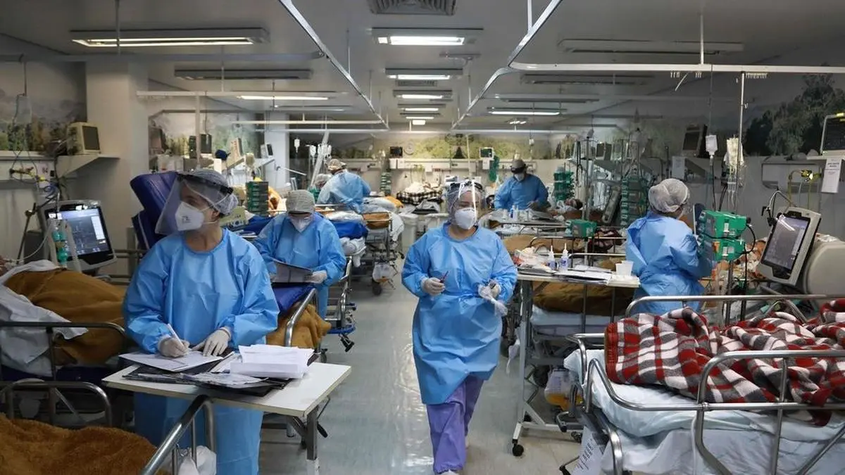 Covid-Station in Porto Alegre, im brasilianischen Bundesstaat Rio Grande