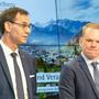 Markus Wallner, ÖVP, und Christof Bitschi, FPÖ | Modefarbe Schwarz-Blau, zumindest auf Landesebene: Markus Wallner und Christof Bitschi (r.)