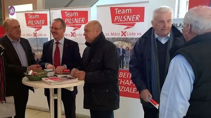 Jean Erich Treu, Leopold Pilsner, Josef Gritz, Matthias Konrad (v. l.) 