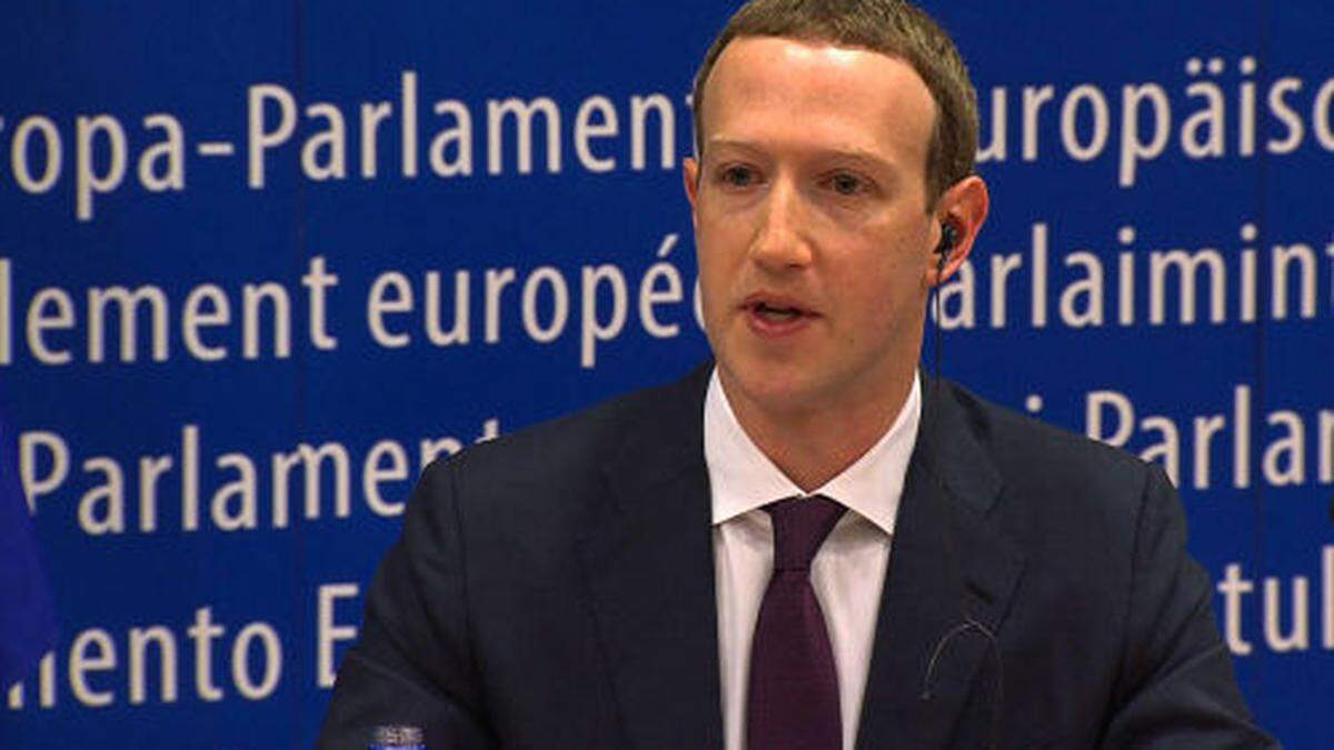 Facebook-Gründer Mark Zuckerberg stand am Dienstag dem EU-Parlament Rede und Antwort