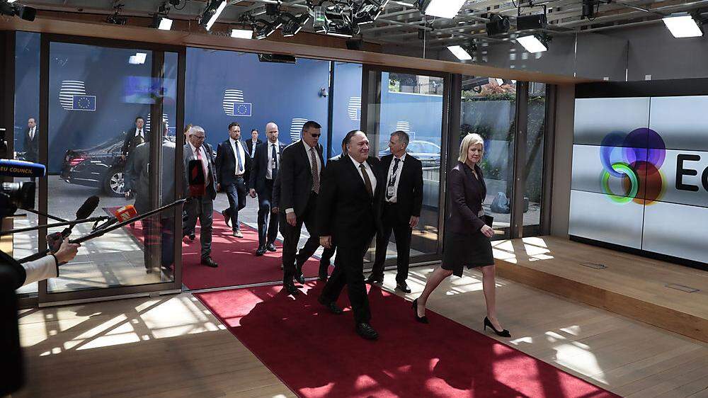 US-Außenminister Mike Pompeo bei der Ankunft zum Treffen seiner europäischen Amtskollegen in Brüssel.