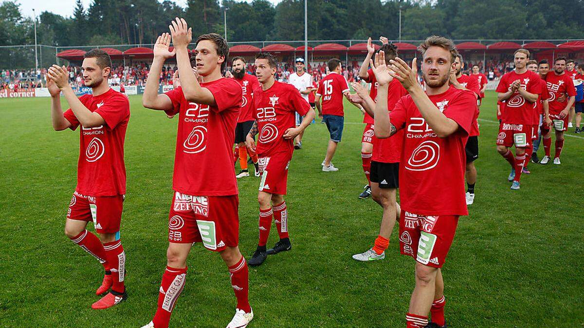 Der GAK feierte heuer den Oberliga-Meistertitel