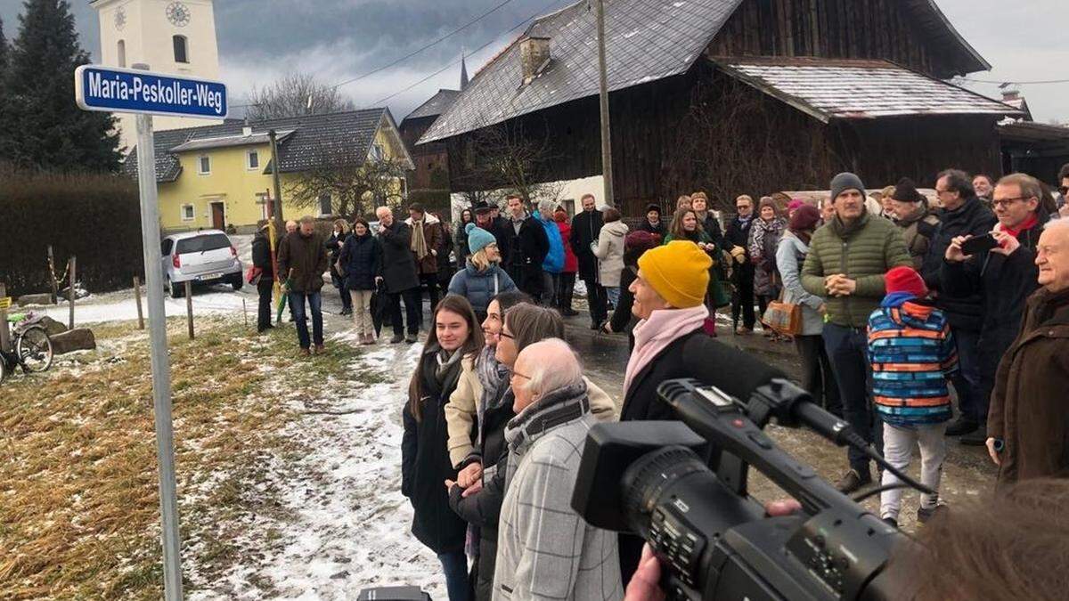 Enthüllung des Maria-Peskoller-Weges in St. Ruprecht