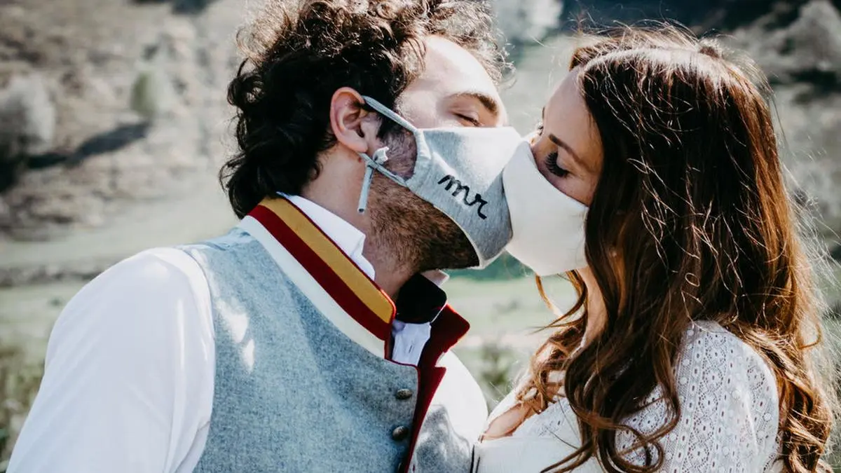 Ein Hochzeitsfoto mit Seltenheitswert: Julia und Rocco Calabro aus Arnoldstein sagten Ja