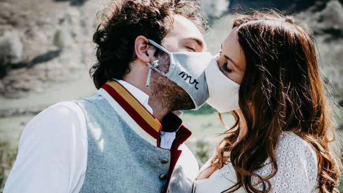 Ein Hochzeitsfoto mit Seltenheitswert: Julia und Rocco Calabro aus Arnoldstein sagten Ja